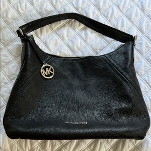 Michael Kors Black Pebbled Leather Hobo Bag